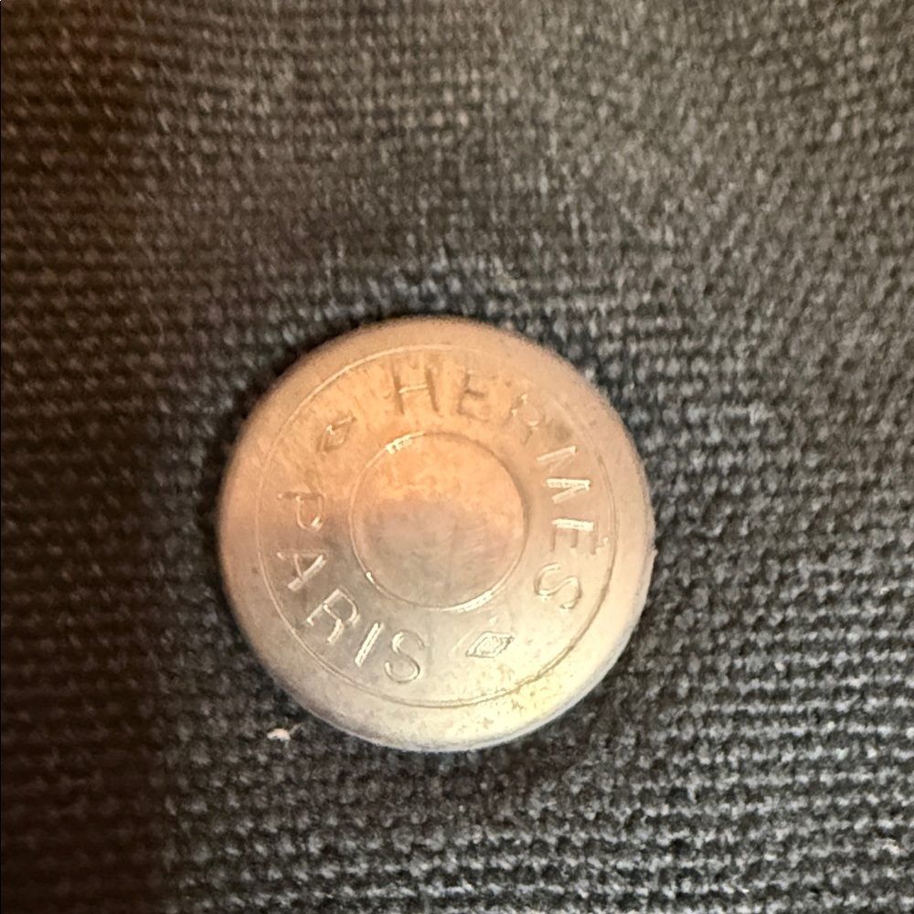 Hermes Black and Gray Canvas Tote - Picture 3 of 10